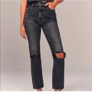 Abercrombie ultra high rise ankle straight 26short